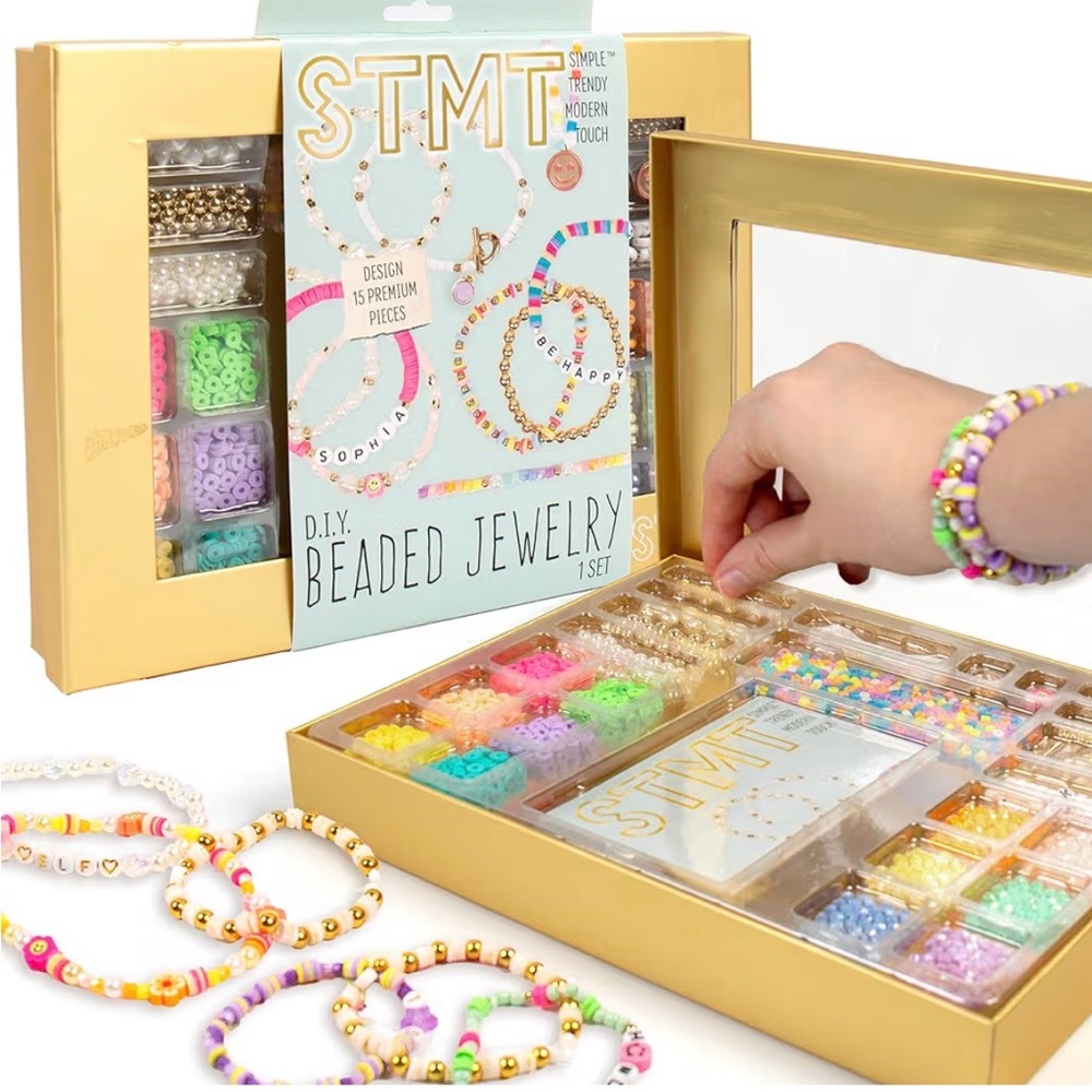 STMT D.I.Y. Beaded Jewelry Kit - Multicolor Beads & Gold Accents